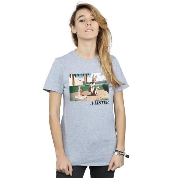 Looney Tunes Womens/Ladies Bugs Bunny A-Lister Cotton Boyfriend T-Shirt
