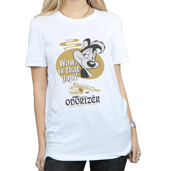 Looney Tunes Womens/Ladies Pepe Le Pew Odorizer Cotton Boyfriend T-Shirt