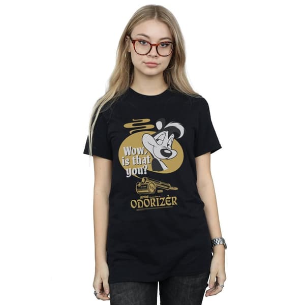 Looney Tunes Womens/Ladies Pepe Le Pew Odorizer Cotton Boyfriend T-Shirt