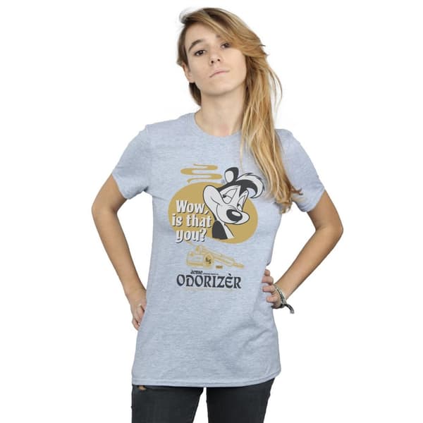 Looney Tunes Dam/Tjej Pepe Le Pew Odorizer Bomull Boyfriend T-shirt