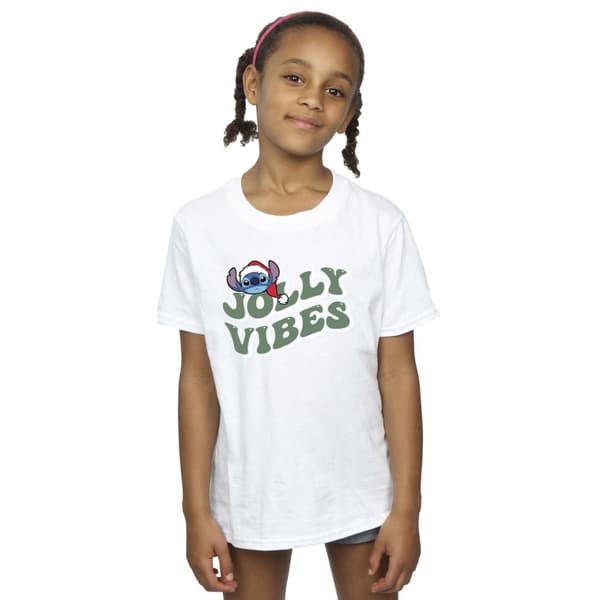 Disney Lilo & Stitch Jolly Chilling Vibes T-shirt i bomull för flickor