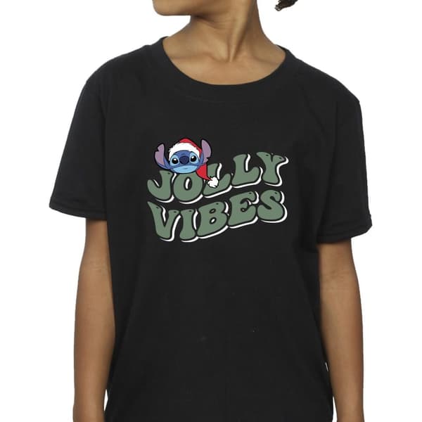 Disney Lilo & Stitch Jolly Chilling Vibes T-shirt i bomull för flickor