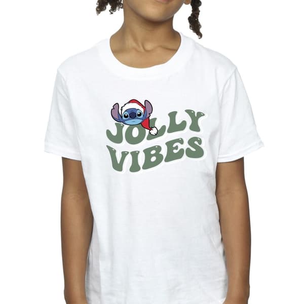 Disney Lilo & Stitch Jolly Chilling Vibes T-shirt i bomull för flickor
