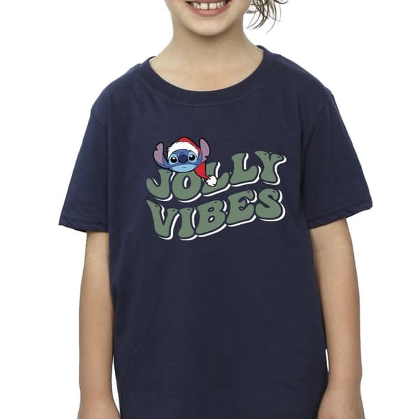 Disney Lilo & Stitch Jolly Chilling Vibes T-shirt i bomull för flickor