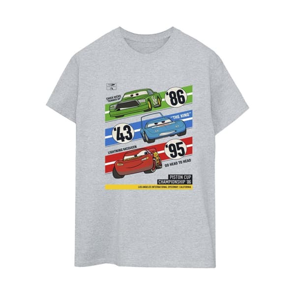 Disney Womens/Ladies Cars Piston Cup Champions Cotton Boyfriend T-Shirt