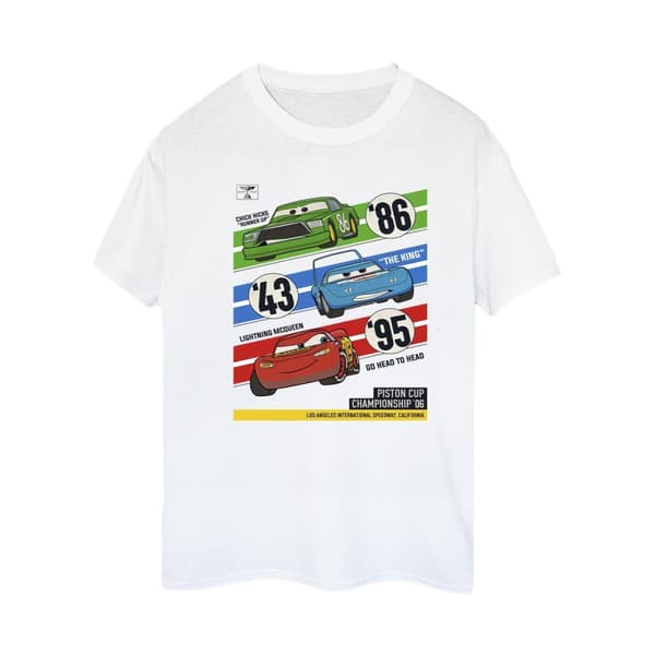 Disney Dam/Tjej Cars Piston Cup Champions Boyfriend T-shirt i bomull