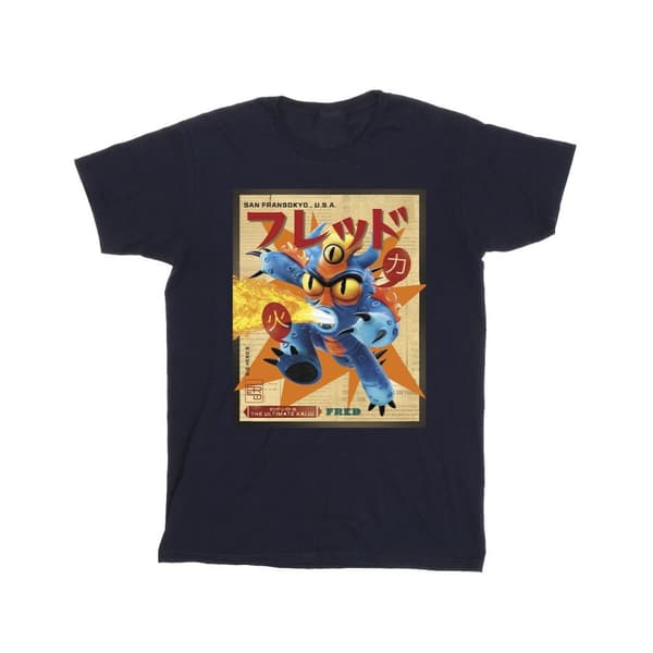 Disney Pojkar - Big Hero 6 Baymax Fred Newspaper T-shirt