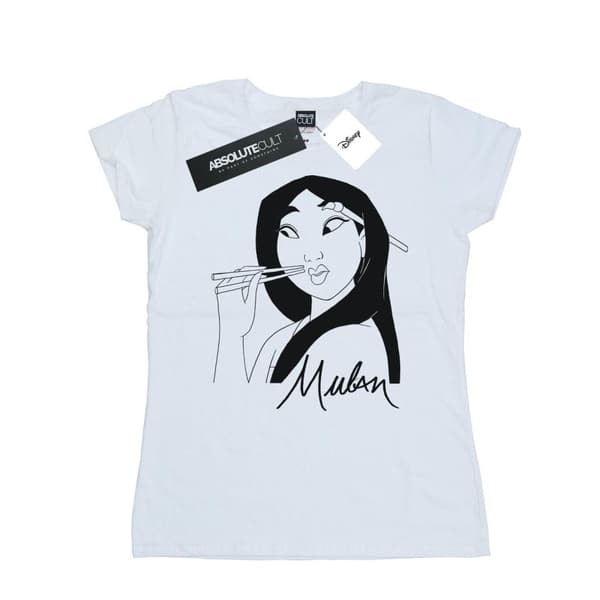Disney Womens/Ladies Mulan Chopsticks Cotton T-Shirt