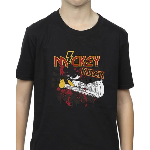 Disney Boys Mickey Mouse Smash Guitar Rock T-Shirt