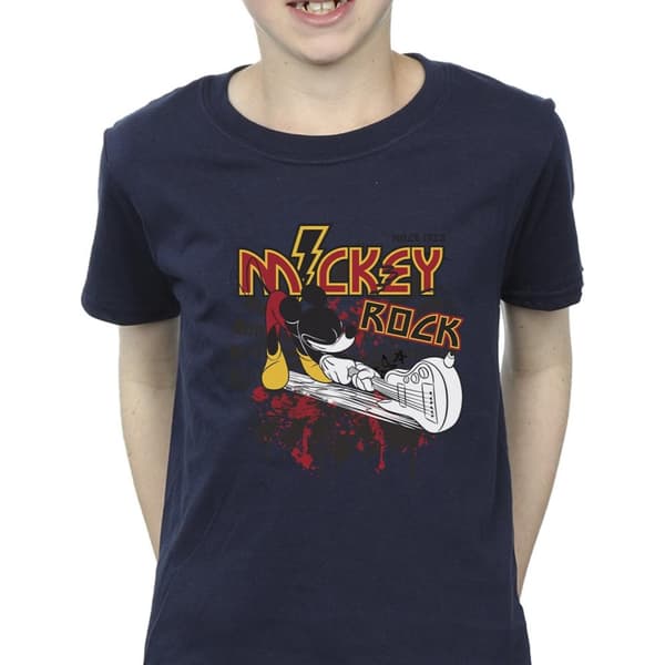 Disney Boys Mickey Mouse Smash Guitar Rock T-Shirt