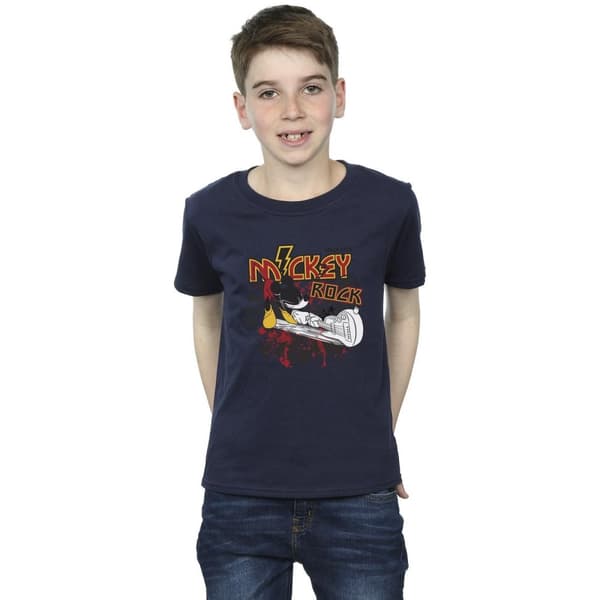 Disney Boys Mickey Mouse Smash Guitar Rock T-Shirt