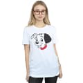 Miniatyrbild 2 av 3: Disney Dam/Tjej 101 Dalmatians Dalmatinerhuvud Boyfriend T-shirt i bomull