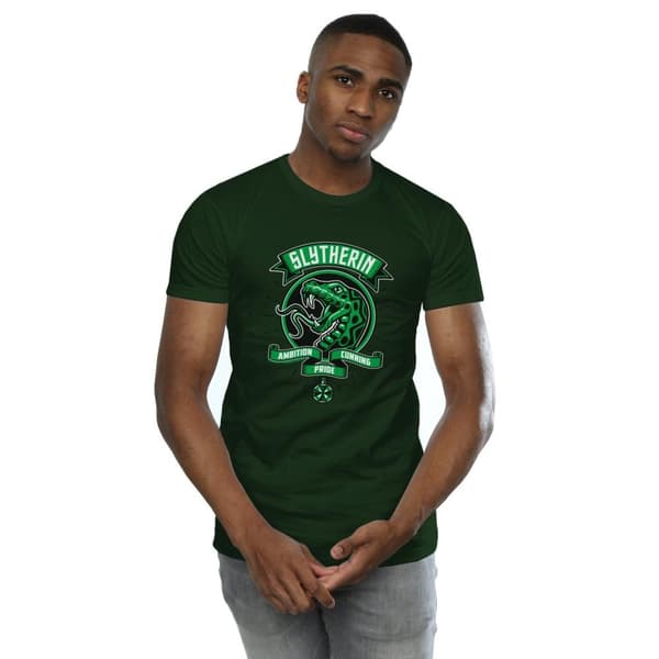 Harry Potter Mens Slytherin Toon Crest T-Shirt