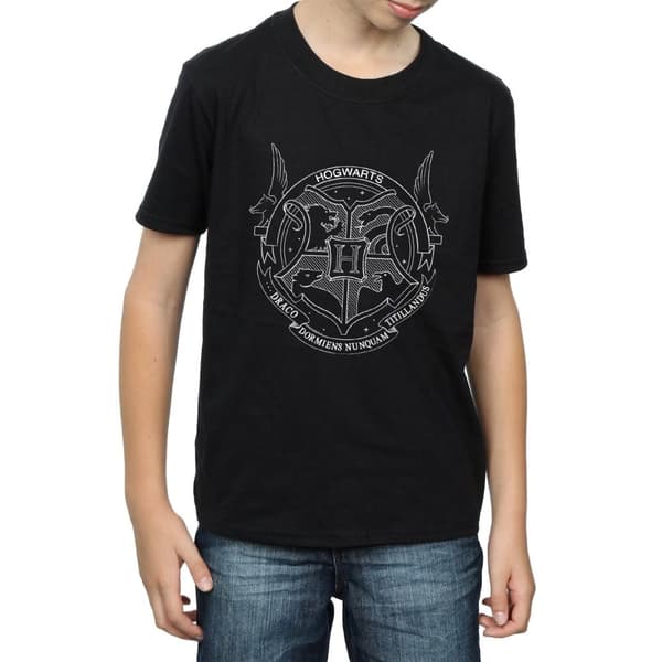 Harry Potter T-shirt med Hogwarts-sigill för pojkar