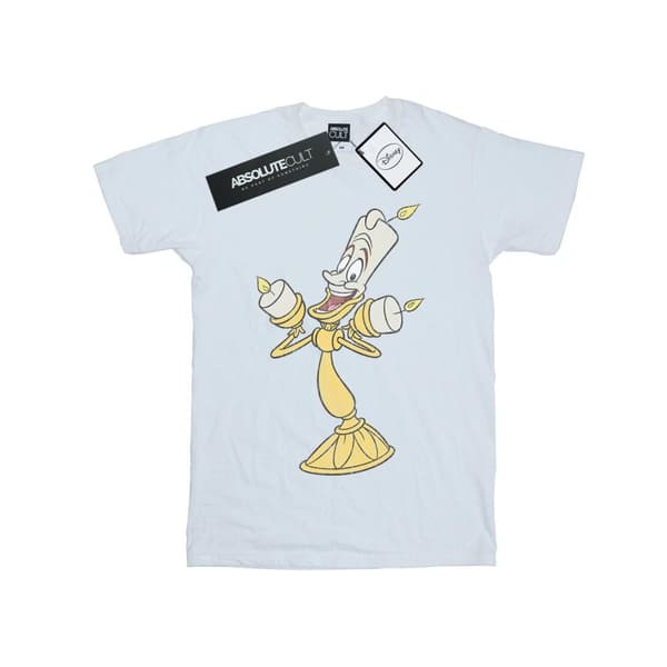 Disney Dam/Tjej Skönheten och odjuret Lumiere Boyfriend-t-shirt i bomull med tryck