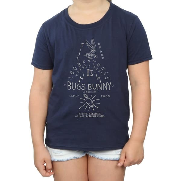Looney Tunes Girls Bugs Bunny A Wild Hare Cotton T-Shirt