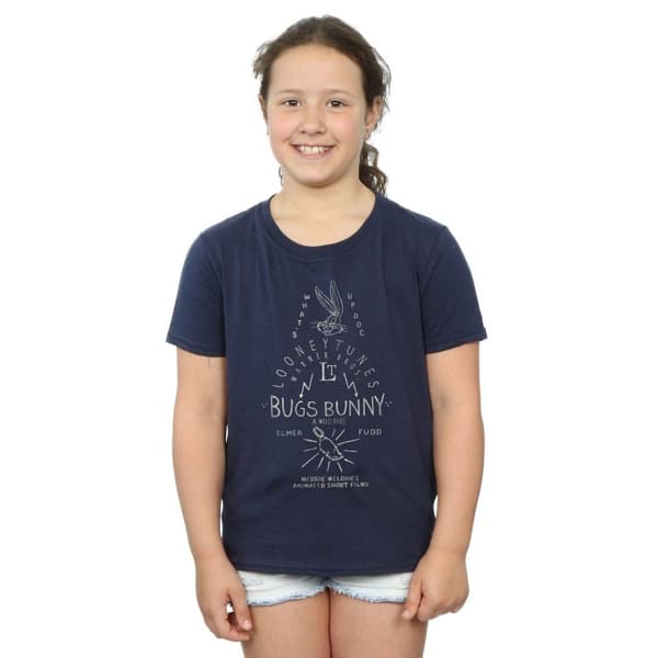 Looney Tunes Girls Bugs Bunny A Wild Hare Cotton T-Shirt