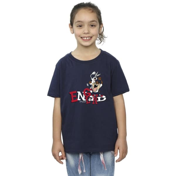 Looney Tunes Girls Bugs & Taz England Cotton T-Shirt