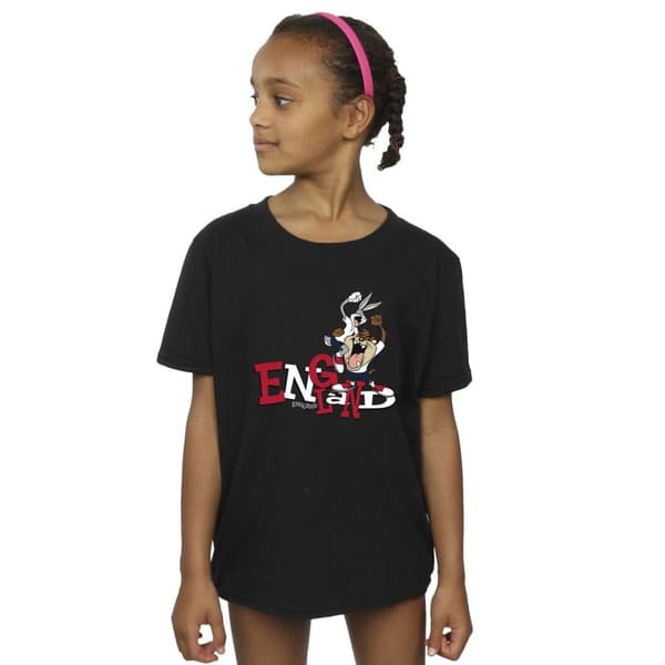 Looney Tunes Girls Bugs & Taz England Cotton T-Shirt