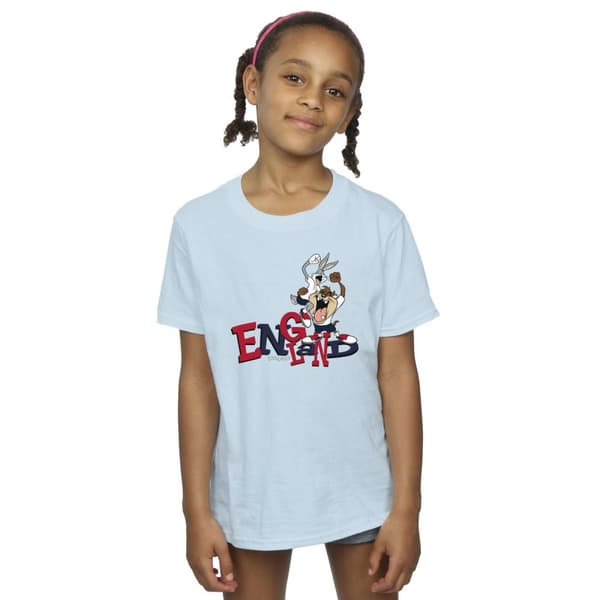 Looney Tunes Girls Bugs & Taz England Cotton T-Shirt