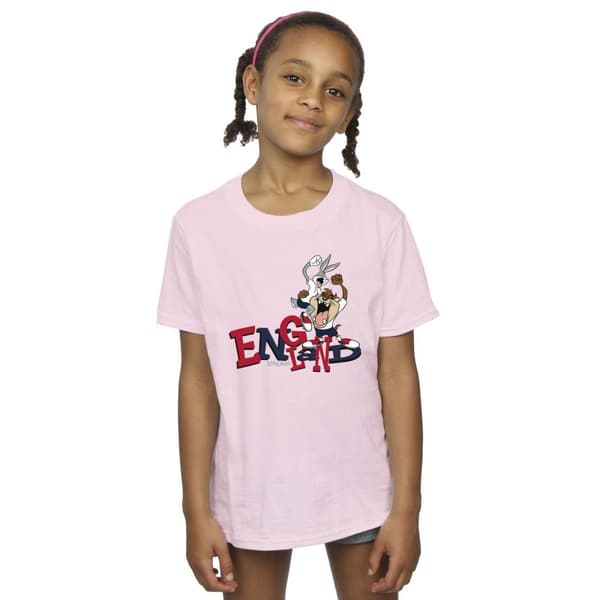 Looney Tunes Girls Bugs & Taz England Cotton T-Shirt
