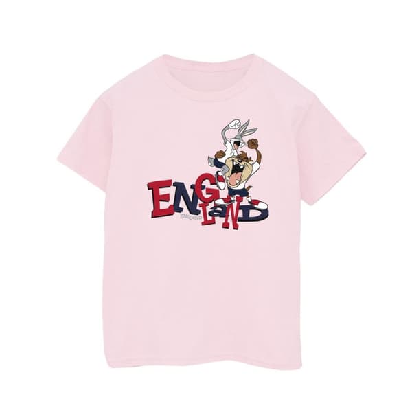 Looney Tunes Girls Bugs & Taz England Cotton T-Shirt