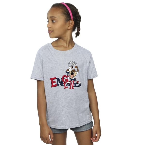 Looney Tunes Girls Bugs & Taz England Cotton T-Shirt