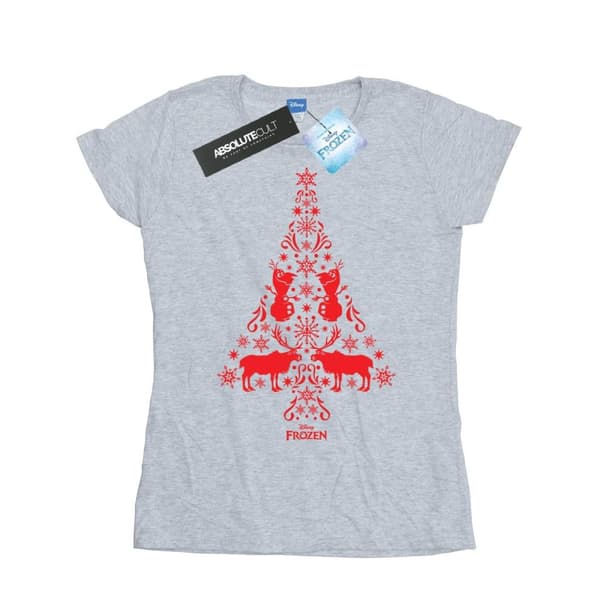 Disney Dam/Tjej Frozen Julgran Bomulls-T-shirt