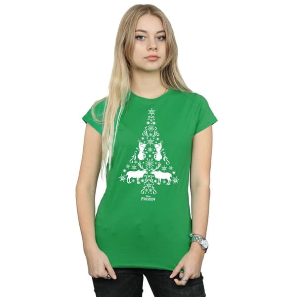 Disney Dam/Tjej Frozen Julgran Bomulls-T-shirt