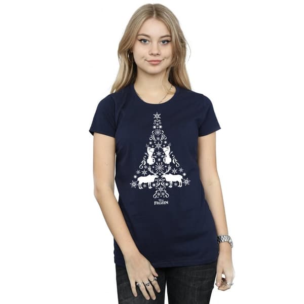 Disney Dam/Tjej Frozen Julgran Bomulls-T-shirt