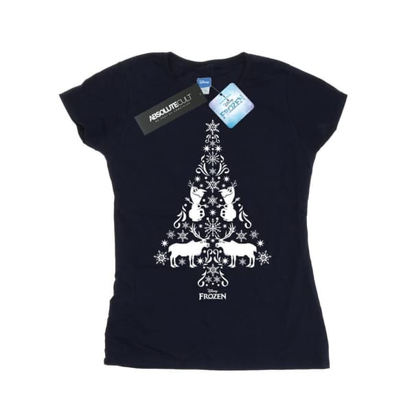 Disney Dam/Tjej Frozen Julgran Bomulls-T-shirt
