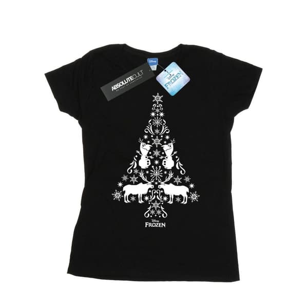 Disney Dam/Tjej Frozen Julgran Bomulls-T-shirt