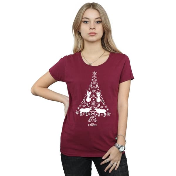 Disney Dam/Tjej Frozen Julgran Bomulls-T-shirt