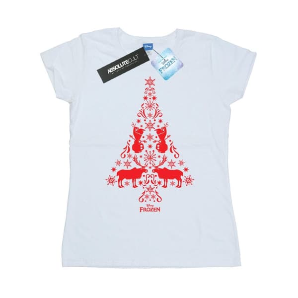 Disney Dam/Tjej Frozen Julgran Bomulls-T-shirt