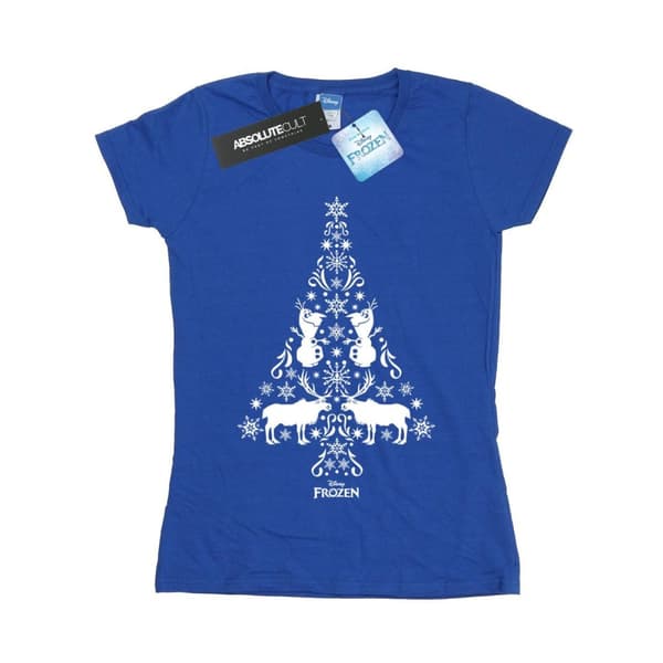 Disney Dam/Tjej Frozen Julgran Bomulls-T-shirt