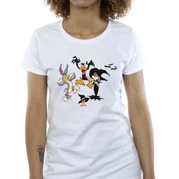 Looney Tunes T-shirt i bomull för kvinnor/damer - Halloween Friends