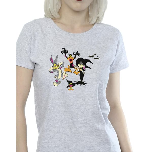 Looney Tunes T-shirt i bomull för kvinnor/damer - Halloween Friends