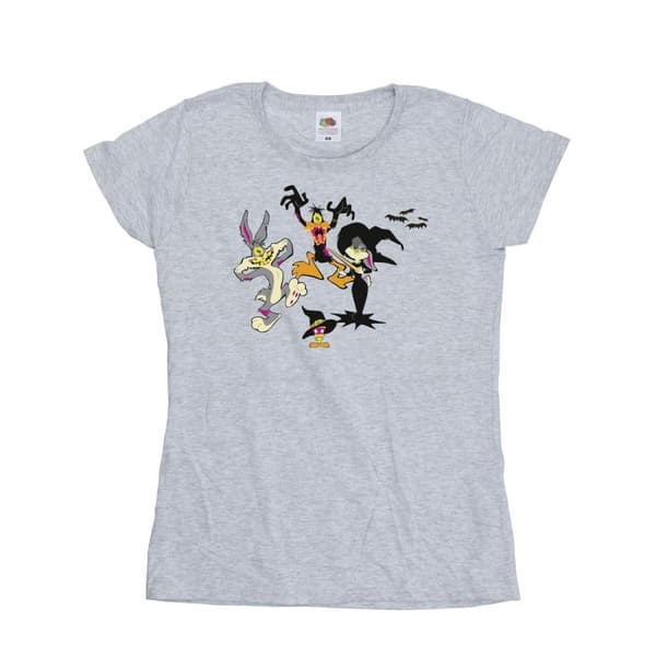 Looney Tunes T-shirt i bomull för kvinnor/damer - Halloween Friends