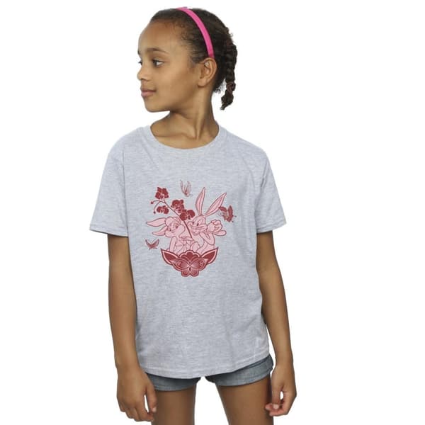 Looney Tunes T-shirt i bomull för flickor Bugs Bunny och Lola