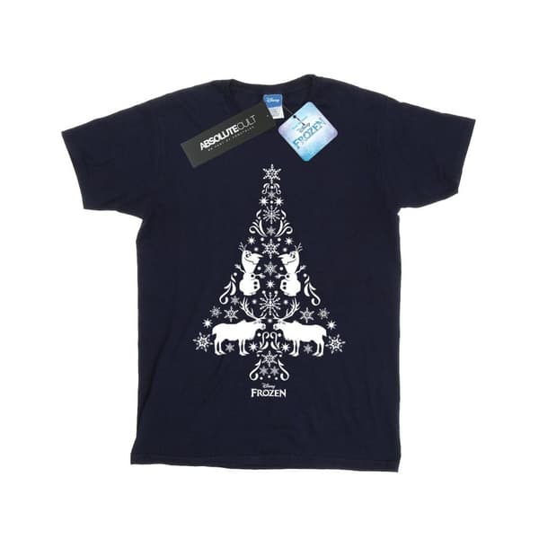 Disney Frozen Christmas Tree T-shirt i bomull för flickor