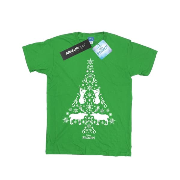 Disney Frozen Christmas Tree T-shirt i bomull för flickor