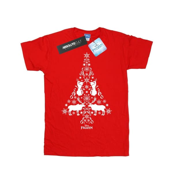 Disney Frozen Christmas Tree T-shirt i bomull för flickor