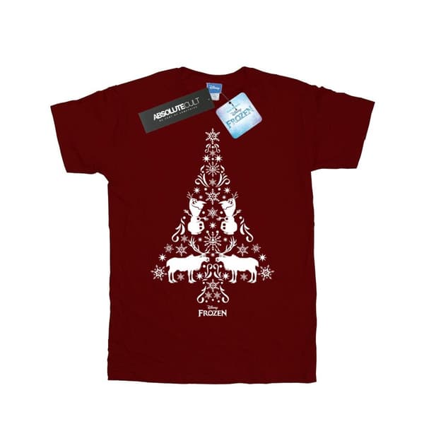 Disney Frozen Christmas Tree T-shirt i bomull för flickor