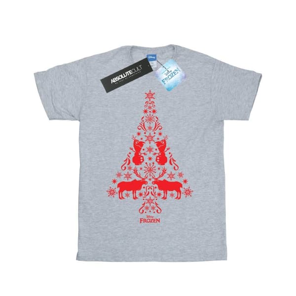 Disney Frozen Christmas Tree T-shirt i bomull för flickor
