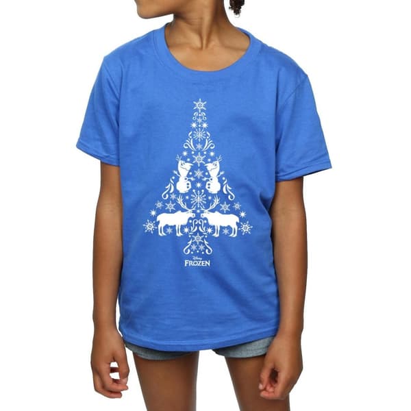 Disney Frozen Christmas Tree T-shirt i bomull för flickor