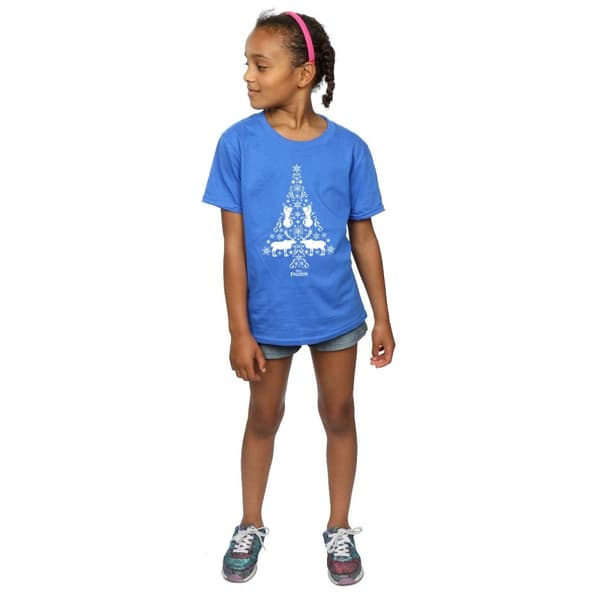 Disney Frozen Christmas Tree T-shirt i bomull för flickor