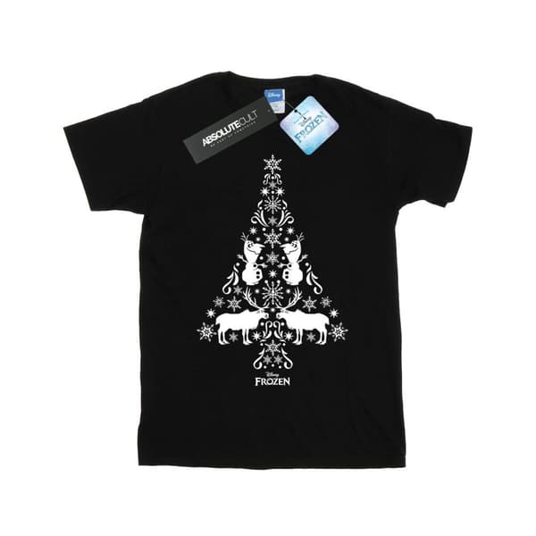 Disney Frozen Christmas Tree T-shirt i bomull för flickor