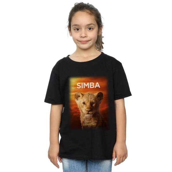 Disney T-shirt i bomull med affisch för Baby Simba från Lejonkungen-filmen