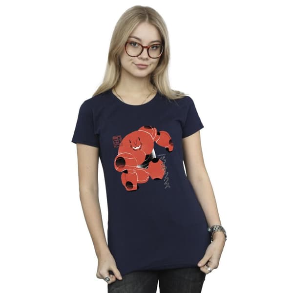 Disney Dam/Tjej Big Hero 6 Baymax Suite Pose - T-shirt i bomull