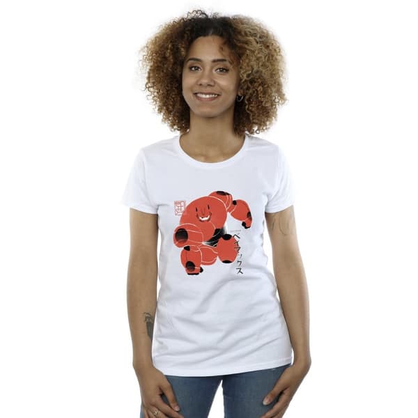 Disney Dam/Tjej Big Hero 6 Baymax Suite Pose - T-shirt i bomull